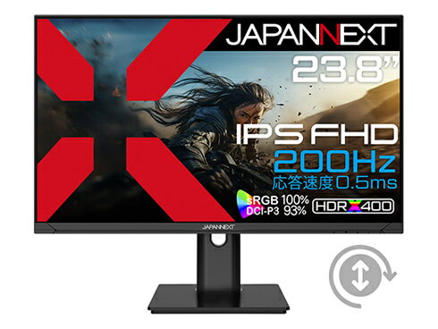JAPANNEXT JN-IPS238G200F-HSP ゲーミング液晶ディスプレイ 23.8型/ 1920×1080/ DP×2、HDMI×2/ ブラック/ スピーカー有/ 2年保証