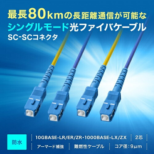 サンワサプライ HKB-WRB2SCSC1-10 防水ロバスト光ファイバケーブル（シングル9μm plusyu-10660670 PLUSYU楽天堂 サンプル画像2