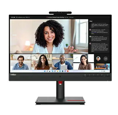 レノボ・ジャパン 63D7UAR3JP ThinkVision T24mv-30 (23.8型/ 1920×1080/ HDMI、DisplayPort、USB Type-C/ 黒/ スピーカー：あり)