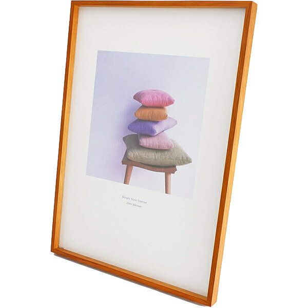 浅沼商会 818379 KING フォトフレーム 木製額 JK101-W4-BR ワイド4切 ブラウン