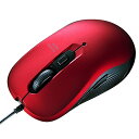 サンワサプライ MA-BL114R 有線ブルーLEDマウス(レッド)(2)