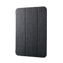 ELECOM TB-A25RWVCBK iPad 11インチ(A16)/ 10.9インチ(第10世代)/ フラップケース/ 薄型軽量/ ファブリック/ 背面クリ...