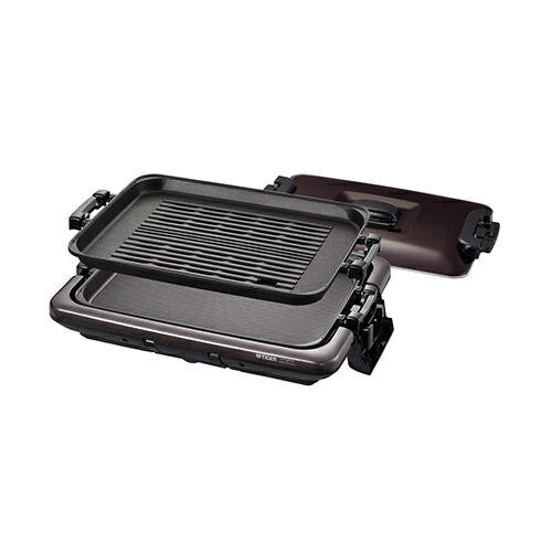 タイガー魔法瓶 CRV-G201T ホットプレート ＜モウいちまい＞ プレート2枚タイプ ブラウン