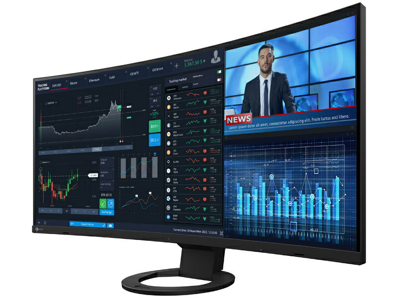 EIZO EV3895-BK 液晶ディスプレイ 37.5型/ 3840×1600/ HDMI、DisplayPort、USB Type-C/ ブラック/ スピーカー：あり