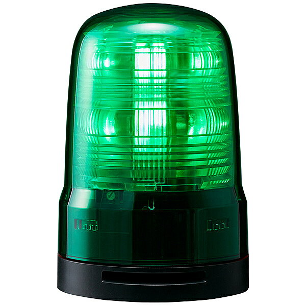 小型LED回転灯 緑 DC1224V ブザー付き LED光源10万時間 ※メーカー仕様値　発光パターン22種類 減光モード・半面モード対応　2年間無償修理 詳細スペック 電気用品安全法(本体)非対象 電気用品安全法(付属品等)付属品等無し