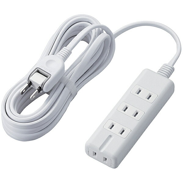 ELECOM T-KM01-2450WH 磁石タップ/ 4個口(内3ピン1)/ 5m/ ホワイト