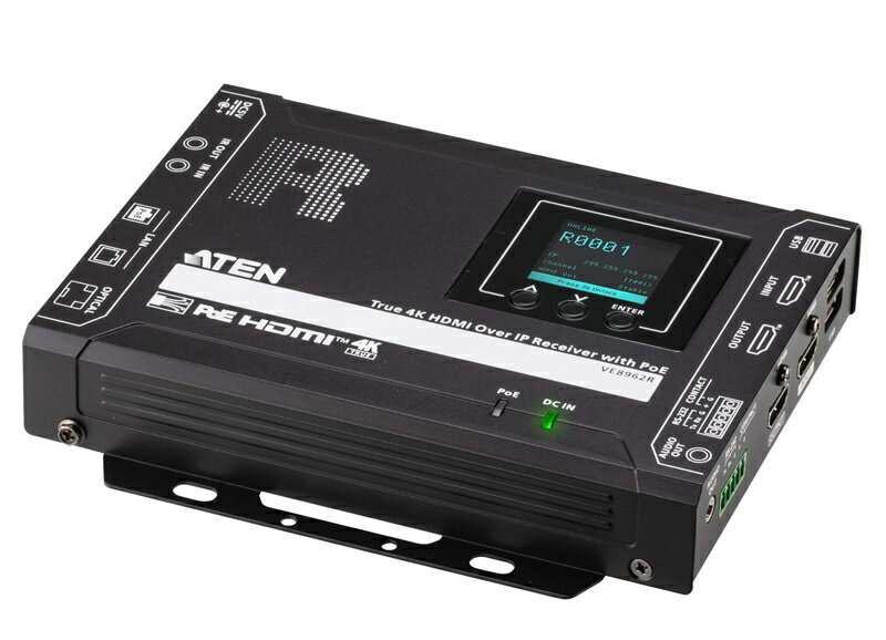 ATEN VE8962R HDMI over IPレシーバー（4K60p＆PoE対応）