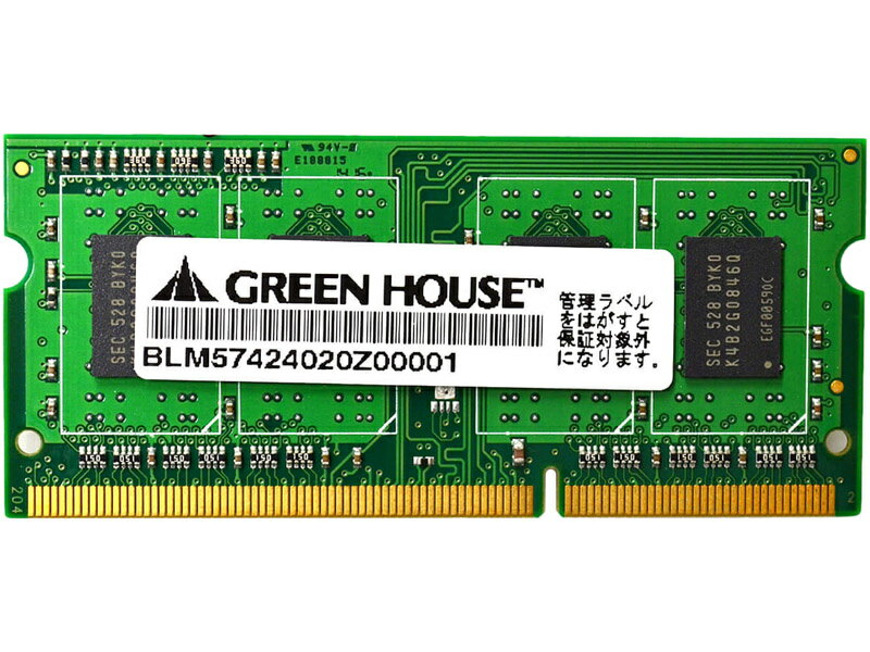 ノートPC向け 1600MHz（PC3-12800）対応 204pin DDR3 SDRAM SO-DIMM 4GB(4Gbit)詳細スペックメモリタイプPC3-12800SODIMM容量4096MB