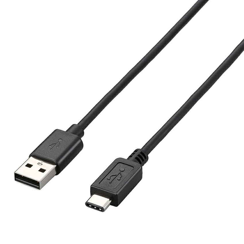 ELECOM U2C-AC05BK USB2.0ケーブル/ A-Cタイプ/ ノーマル/ 0.5m/ ブラック【在庫目安:お取り寄せ】| パソコン周辺機器 USBケーブル USB-Cケーブル USB A-C USB(A-C)