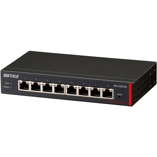 バッファロー BS-GS2008 レイヤー2 Giga スマートスイッチ 8ポート バッファロー BS-GS2008 レイヤー2 Giga スマートスイッチ 8ポート