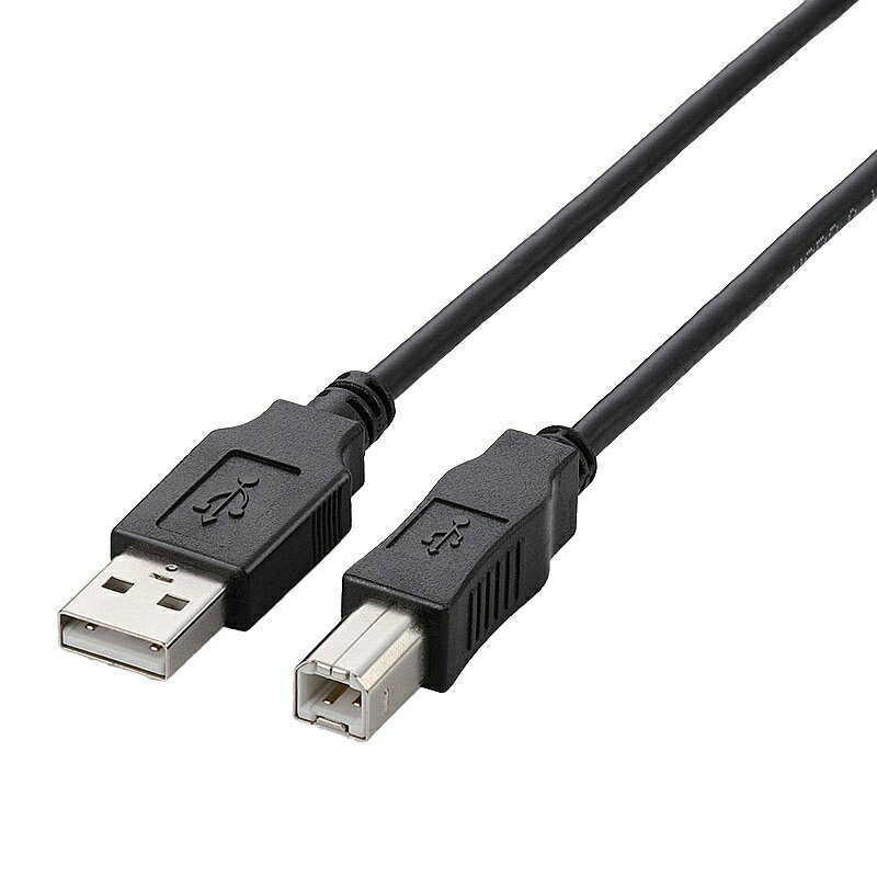 ELECOM U2C-BN10BK USB2.0ケーブル/ A-Bタイプ/ ノーマル/ 1.0m/ ブラック