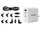 アドテック APD-A105AC2-wM-WH Power Delivery対応 GaN AC充電器/ 105W/ USB Type-A 1ポート Type-C 2ポート/ ホワイト & マルチプラグケーブルセット