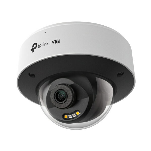 VIGI 8MP フルカラー ドーム型ネットワークカメラ 4K超高画質（8MP）＆24時間フルカラー。人物＆車両の分析。人物＆車両の分類スマート検知。SmartVidによる映像補正テクノロジー。アクティブディフェンス＆双方向オーディオ。IP67 防水・防塵性能＆IK10 耐衝撃性。H.265+動画コーデック規格 詳細スペック タイプ8MPフルカラータレット型ネットワークカメラ 画像圧縮方式メインストリーム:H.265+/H.265/H.264+/H.264サブストリーム:H.265/H.264 解像度3840×2160 画質F1.6 画像更新速度（フレームレート）1fps、5fps、10fps、15fps、20fps、25fps セキュリティパスワード保護、HTTPS暗号化、IPアドレスフィルター、Digest認証 通信プロトコルTCP/IP、UDP、ICMP、HTTP、HTTPS、DHCP、DNS、RTSP、NTP、UPnPUDP、SSL/TLS デジタルズーム倍率1倍 画角HorizontalFOV:88°、VerticalFOV:46°、DiagonalFOV:105.4° パン(左右)あり、手動 チルト（上下）機能0°360° 有効画素数800万画素 撮像素子1/2.7″プログレッシブスキャンCMOS レンズ焦点4mm レンズ明るさF1.6 カラーナイトビュー機能あり 対応照度0.005Lux;0LuxwithIR/Whitelight 音声機能あり 音声方向双方向 音声入力マイク内蔵 音声出力双方向 ネットワークLAN 本体サイズ(H)159mm 本体サイズ(W)160mm 本体サイズ(D)160mm 本体重量950g 最大消費電力11W 同梱品スタートガイド、防水ケーブルアタッチメント、取り付け用テンプレート 電気用品安全法(本体)非対象 電気用品安全法(付属品等)付属品等無し 電気用品安全法(備考)付属品等無し