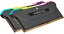 륻() CMH32GX4M2K4000C18 DDR4 4000MHz 32GB(16GBx2) DIMM Unbuffered 18-22-22-42 VENGEANCE RGB PRO SL Black 1.35V