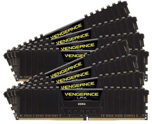 륻() CMK256GX4M8D3600C18 DDR4 3600MHz 256GB(32GBx8) DIMM Unbuffered XMP 2.0 Vengeance LPX black Heatspreader Black PCB