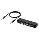 ELECOM EHP-35AD03BK オーディオ分配アダプタ/ 3分配/ ケーブル付/ ブラック(2)