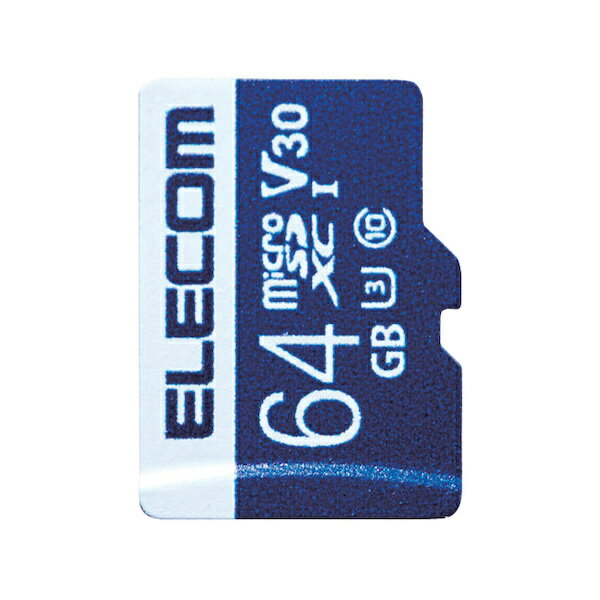ELECOM MF-MS064GU13V3R Nintendo Switch対応メモリカード/ MicroSDXCカード/ データ復旧サービス付/ ビデオスピードクラス対応/ UHS-I U3 80MB/ s 64GB