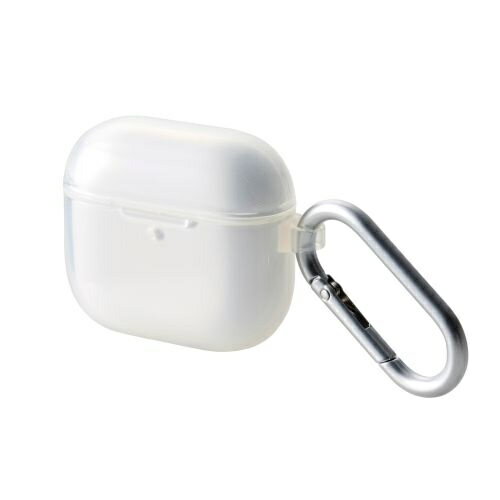 ELECOM AVA-AP06UCCR AirPods 第4世代/ アクティブノイズキャンセリング搭載AirPods 第4世代/ ソフトケース/ カラビナ付/ クリア