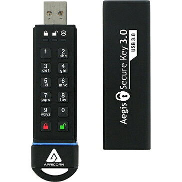 【送料無料】Apricorn ASK3-30GB 暗証番号方式USBメモリ Aegis Secure Key - USB 3.0 Flash Drive 30GB【在庫目安:お取り寄せ】