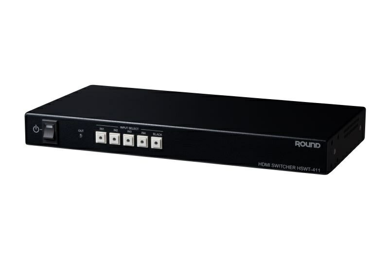 ラウンド HSWT-411 HDMI 4chセレクター（4入力1出力、業務用、外部制御対応）