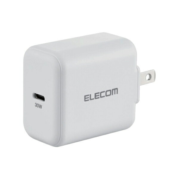 ELECOM ACDC-PD2130WH ノートPC用ACアダプター/ USB充電器/ USB Power Delivery認証/ 30W/ USB-C1ポート/ スイングプラグ/ ホワイト