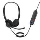 GNオーディオ 4099-413-299 Jabra コンタクトセンター用ヘッドセット USB-C 両耳 MS認定 コントロールユニット付「Jabra Engage 40 - (Inline Link) USB-C MS Stereo」