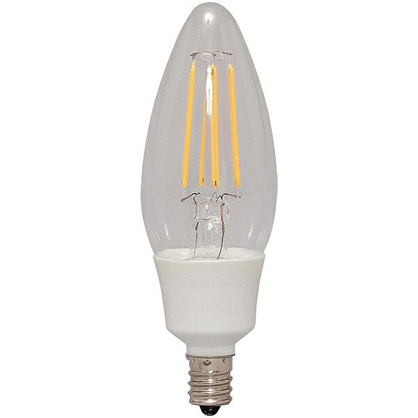アイリスオーヤマ LDC4L-G-E12/D-FC LEDフィラメント電球 E12タイプ40形相当 電球色 調光 クリアタイプ