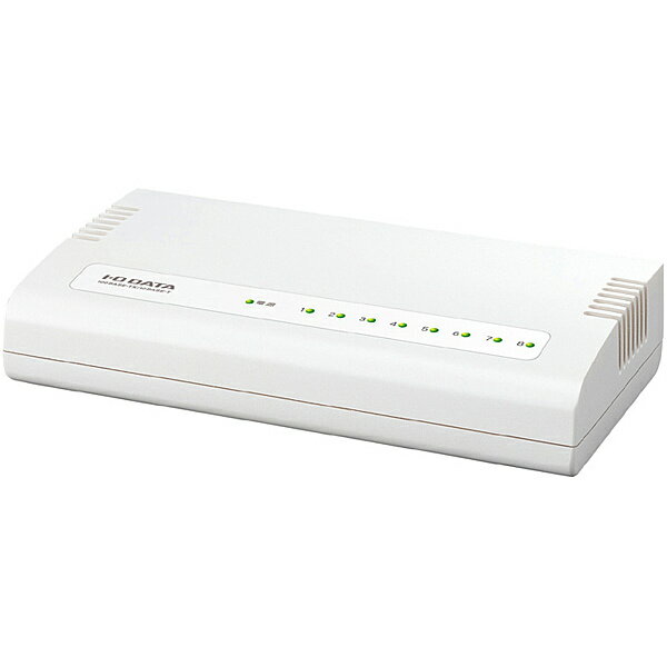 IODATA ETX-ESH08WC 100BASE-TX/ 10BASE-Te対応 8ポート レイヤー2スイッチングハブ ホワイト