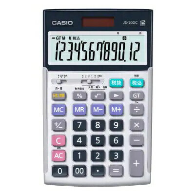CASIO JS-20DC-N 実務電卓 12桁 日数時間計算 ジャストタイプ CASIO JS-20DC-N 実務電卓 12桁 日数時間計算 ジャストタイプ
