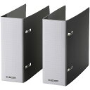 ELECOM CCD-B02WBK 不織布ケース専用バインダー/ 2冊セット/ 36枚収納/ ブラック