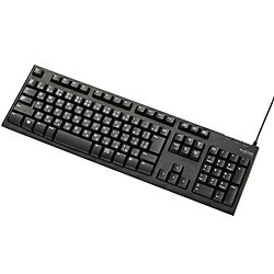 ELECOM TK-FCM062BK メンブレン式キーボード/ 108キー/ USB/ Lサイズ/ 1000万回高耐久/ ブラック