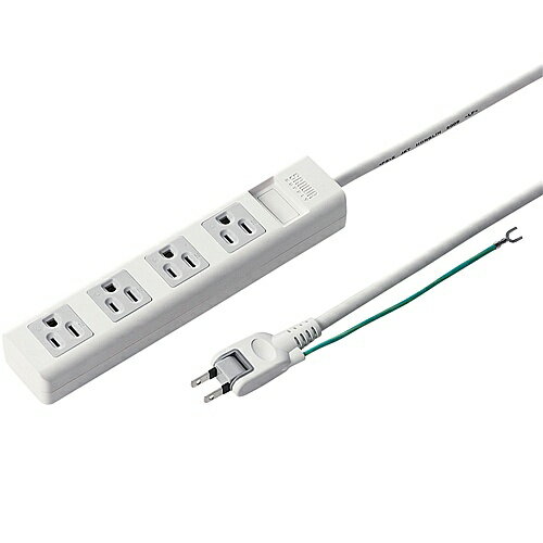 サンワサプライ TAP-N3425N 電源タップ(3P・4個口・2.5m) サンワサプライ TAP-N3425N 電源タップ(3P・4個口・2.5m)
