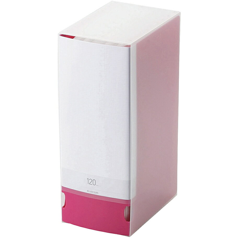 ELECOM CCD-FB120PN CD/ DVD/ Blu-ray対応ファイルケース/ 120枚収納/ ピンク