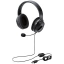 ELECOM HS-HP30UBK オーバーヘッドタイプヘッドセット/ 両耳/ USB/ 40mmドライバ/ ブラック