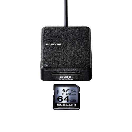 ELECOM MR3-C402BK メモリリーダライタ/ 超高速タイプ/ USB3.0対応/ ケーブル50cm/ SD+microSD+MS+CF対応/ ブラック