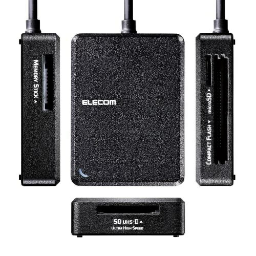 ELECOM MR3-C402BK メモリリーダライタ/ 超高速タイプ/ USB3.0対応/ ケーブル50cm/ SD+microSD+MS+CF対応/ ブラック