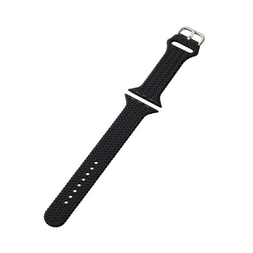 ELECOM AW-45BDSCBBK Apple Watch 49/ 45/ 44/ 42mm用シリコンバンド/ 編込み/ ブラック