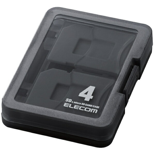 ELECOM CMC-06NMC4 SDカードケース/ 4枚収納/ SD/ microSD