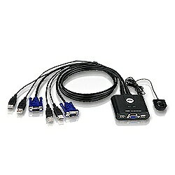 ケーブル一体型 USB 2ポートKVMスイッチ CS22Uは、1.8mワイヤードリモコン付属の2ポートUSBケーブルKVMスイッチです。リモコン一体型のデザインにより、本体は操作の妨げにならない場所に設置し、ワイヤードリモコンは手元に置くことが可能ですので、切替操作がしやすいのが特長です。 詳細スペック 電気用品安全法(本体)非対象 電気用品安全法(付属品等)非対象