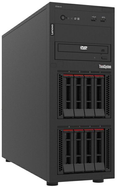 ThinkSystem ST250 V3(HS 3.5 冗長電源非対応)/XeonE-2414(4) 2.60GHz-4800MHz×1/PC5-38400 16.0GB(16×1)/RAID-9350-8i/POW(500W)/OSなし/3年保証9x5(CRU-NBD)/SS90 ThinkSystem ST250 V3(HS 3.5 冗長電源非対応)/XeonE-2414(4) 2.60GHz-4800MHz×1/PC5-38400 16.0GB(16×1)/RAID-9350-8i/POW(500W)/OSなし/3年保証9x5(CRU-NBD)/SS90 詳細スペック CPUXeonE-2414 周波数2.60GHz CPU数(標準)1個 CPU数(最大)1個 筐体タワー型/オプションにより5U チップセットIntelC266 システムバスクロック4800MHz L2キャッシュ12MB×1L3キャッシュ メインメモリ(標準)16384MB メインメモリ(最大)131072MB メモリタイプPC5-38400DDR5UDIMM メモリスロット(空/全)3/4 HDD容量(最大)176000GB ストレージ・ベイ 5(空/全)2/2 ホットスワップベイ(空/全)3.5型:4/4(オプションにより8/8) グラフィックコントローラMatroxG200 VRAMオンボード:16MB ディスクコントローラG:SATA/SAS RAIDアダプタA.RAID9350-8i:RAID0、1、10、5、50、6、60対応 LANありデュアル全二重Ethernet10Base-T/100Base-TX/1000Base-T[2ポート](BroadcomBCM5720) リダンダンドパワーなし(標準/最大)1/1 その他バスExpress4.0x4:空1/全1、Express4.0x4(x1接続):空1/全1、Express4.0x8(x4接続):空1/全1、Express5.0x16:空1/全1 本体サイズ(H×W×D)176.00(W)×578.00(D)×444.00(H)mm 本体重量最大:23.95kg 梱包個数1梱包 電源AC100-240V/50-60Hz 備考システム管理機能:標準装備/ PCグリーンラベル未適合 国際エネルギースター登録 VCCI対応VCCI-A 電気用品安全法(本体)非対象 電気用品安全法(付属品等)非対象 電気用品安全法(備考)電気用品安全法の対象となる電気用品ではありません