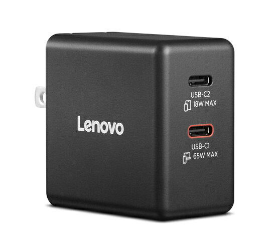 レノボ・ジャパン 40AW065BUS Lenovo 65W デュアルUSB Type-C GaN ACアダプター