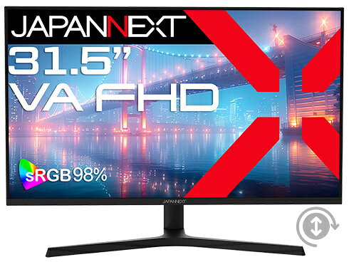 JAPANNEXT JN-V315F2-HSP 液晶ディスプレイ 31.5型/ 1920×1080/ HDMI×1、VGA×1/ ブラック/ スピーカー無/ 2年保証