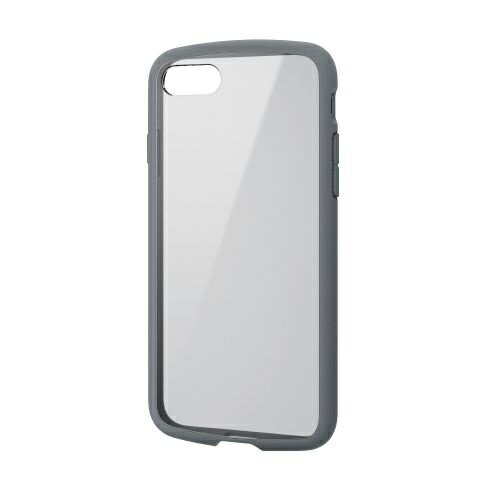 ELECOM PM-A22STSLFCGY iPhone SE 第3世代/ SE 第2世代/ 8/ 7用ハイブリッドケース/ TOUGH SLIM LITE/ フレームカラー/ 背面クリア/ グレー