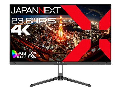 JAPANNEXT JN-IPS2380UHDR 液晶ディスプレイ 23.8型/ 3840×2160/ HDMI×2、DP×2/ ブラック/ スピーカー有/ 2年保証