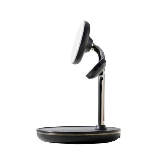 ELECOM W-MS07BK ワイヤレス充電器/ スタンド型/ マグネット対応/ 3in1/ 15W/ MfM認証/ Apple Watch高速モジュール/ MfA認証/ ブラック