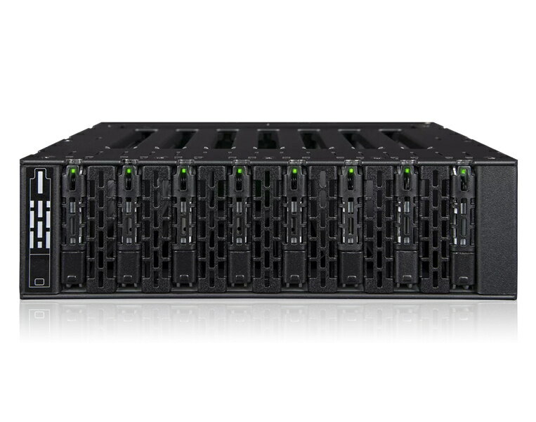 ICY DOCK MB873MP-B V2 8 x M.2 NVMe SSD搭載用リムーバブルケース PCIe 4.0対応 5.25インチベイサイズ