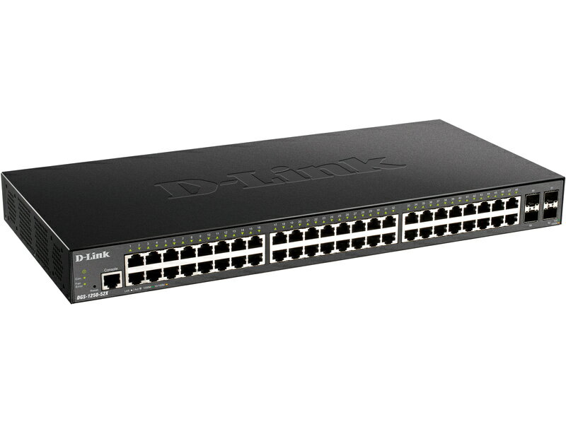 D-Link DGS-1250-52X/A1 DGS-1250-52X ギガビットL2スマートマネージドスイッチ、10/ 100/ 1000BASE-Tポート×48、10G SFP+スロット×4、リミテッドライフタイム保証対象
