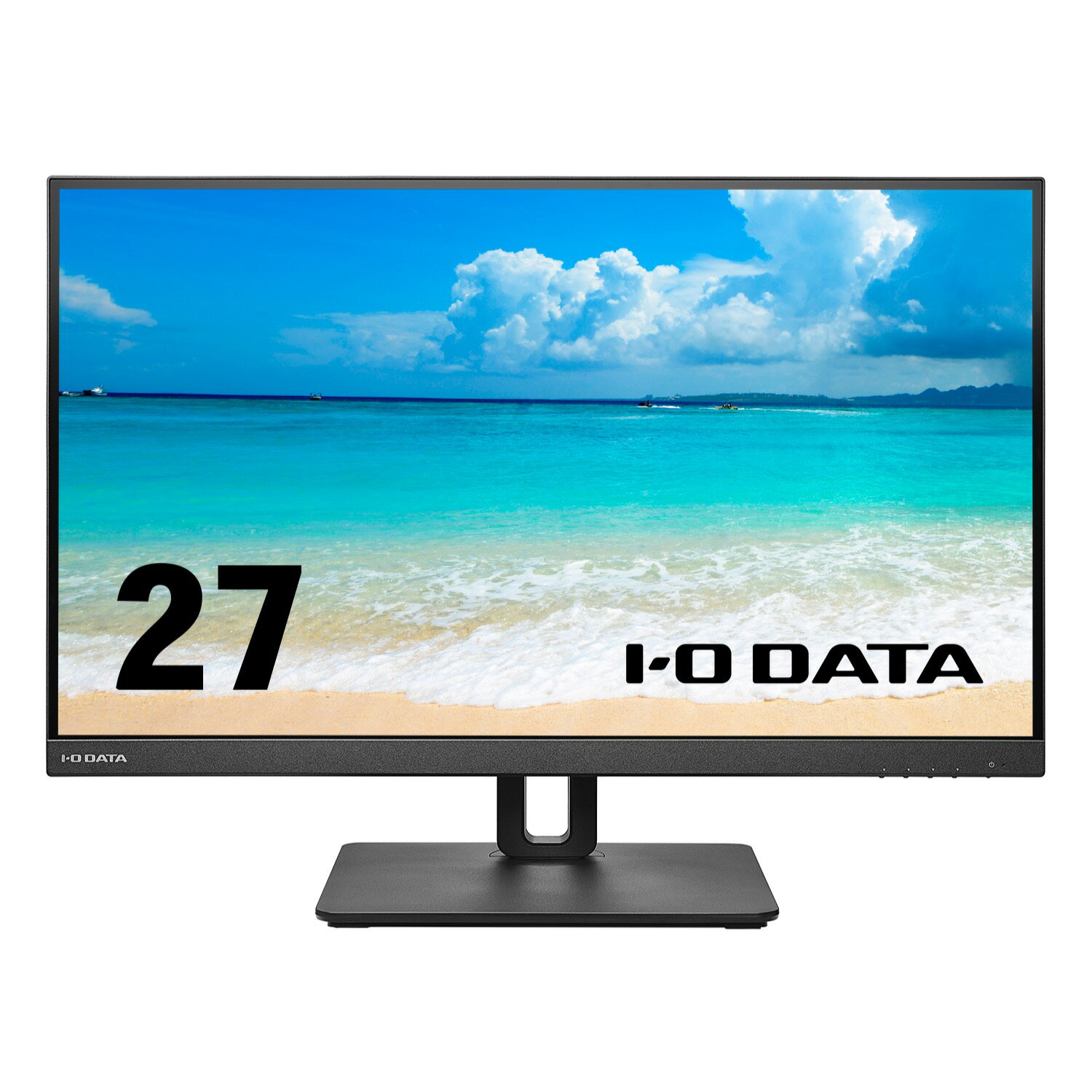 IODATA EX-CU271AB-F ワイド液晶ディスプレイ 27型/ 3840×2160/ HDMI×1、DisplayPort×1、USB Type-C×1/ ブラック/ スピーカー：あり/ 4K対応で高精細でなめらかな映像美！