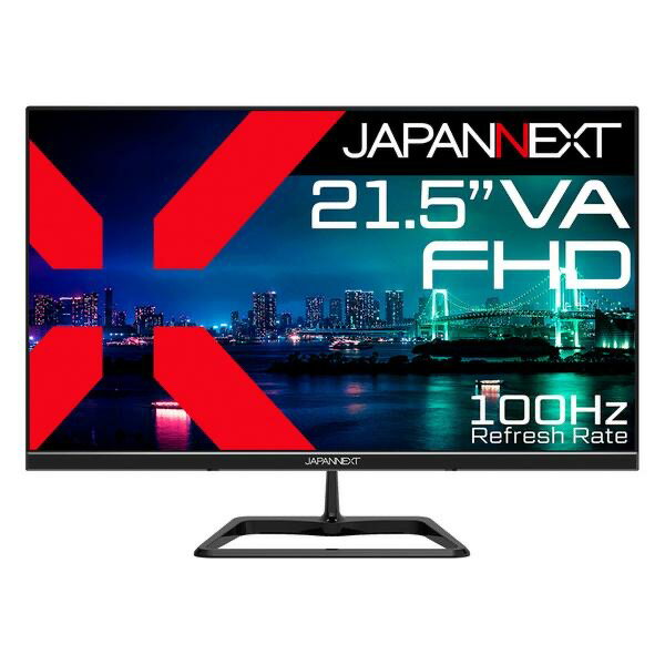 JAPANNEXT JN-V215DF2 液晶ディスプレイ 21.5型/ 1920×1080/ HDMI×1、VGA×1/ ブラック/ スピーカー有/ 2年保証