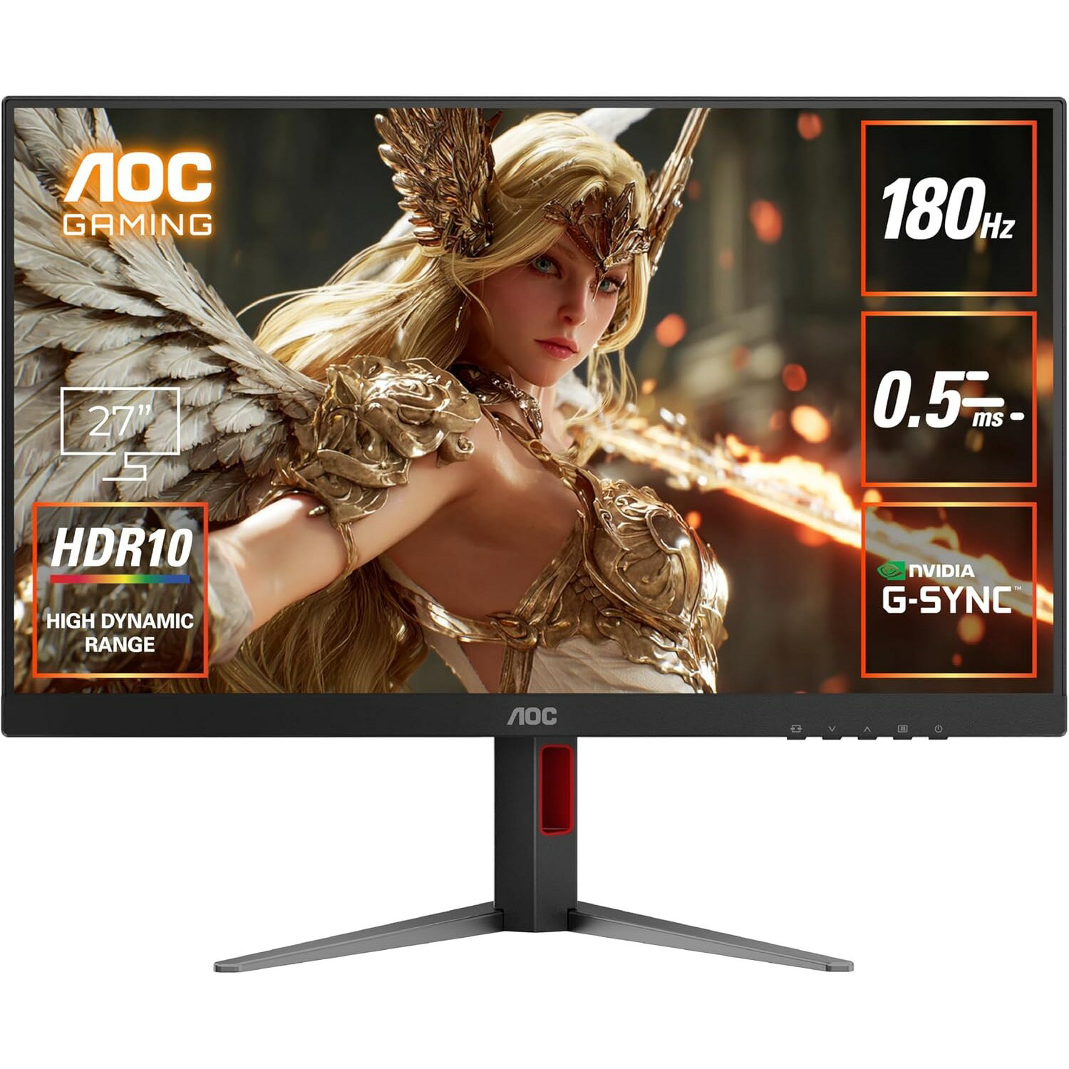 AOC 27G4/11 ゲーミング液晶ディスプレイ 27型/ 1920×1080/ HDMI、DisplayPort/ ブラック/ スピーカー：なし